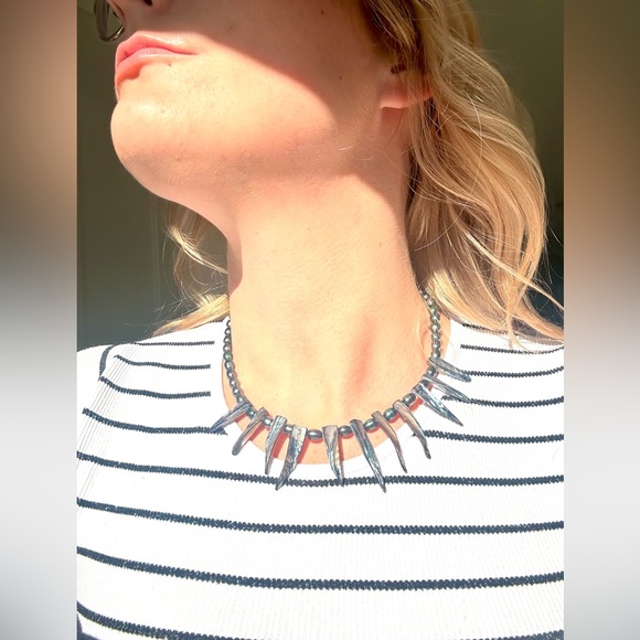 Custom designed sterling silver fresh water pearl and shell necklace - Picture 4 of 14